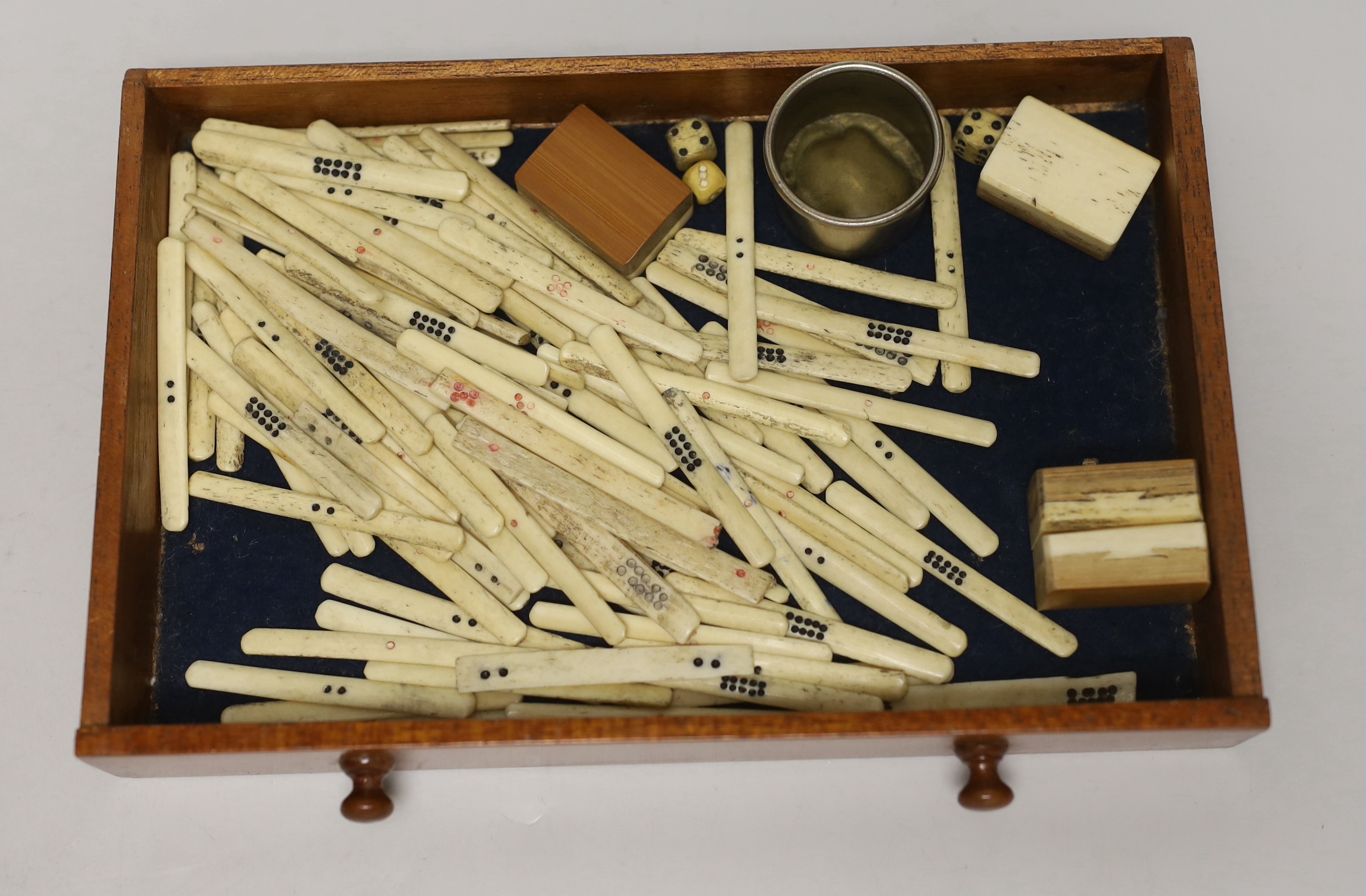 A Mah-Jong set, case 24cm wide x 16cm high